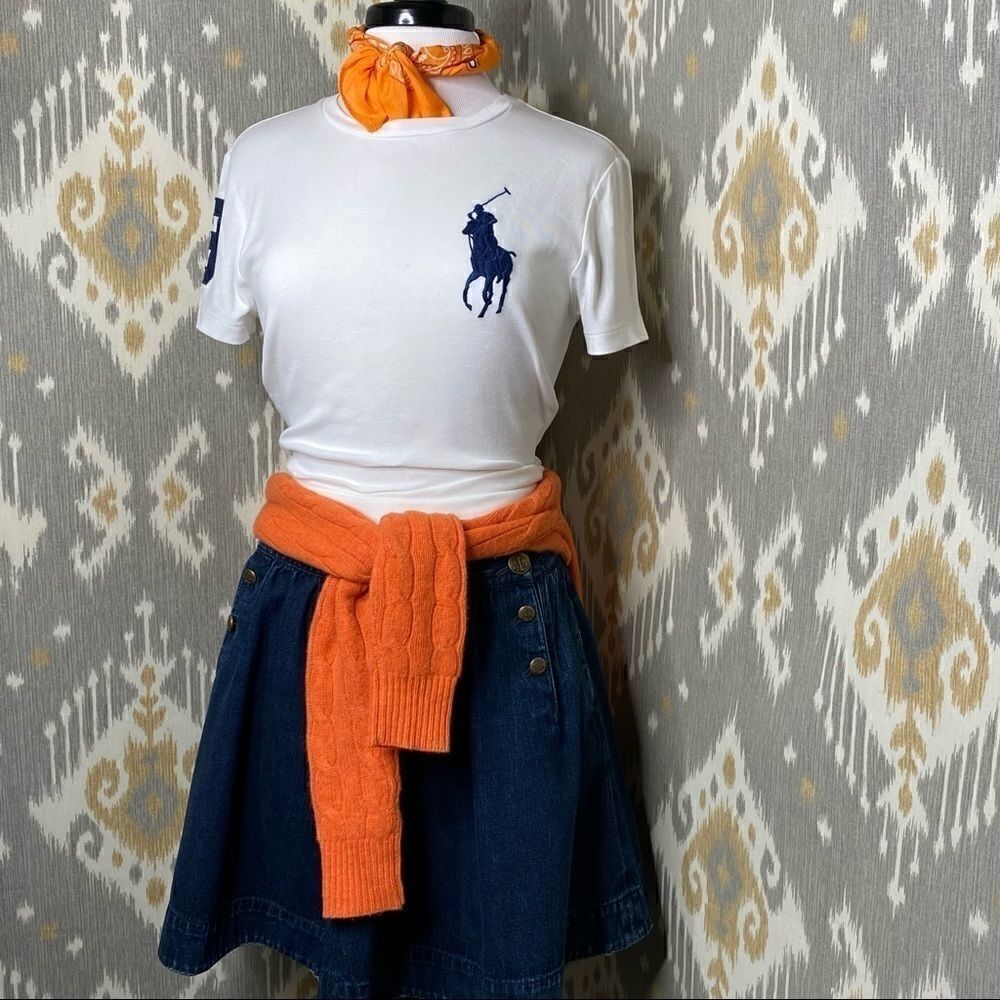 Ralph Lauren Nautical Dark Denim Circle Skirt - Picture 4 of 16